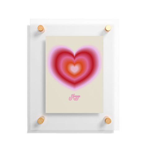 Ana Rut Bre Fine Art pink love heart I Floating Acrylic Print