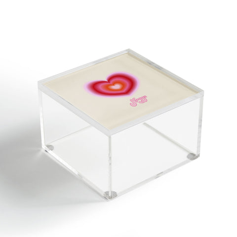 Ana Rut Bre Fine Art pink love heart I Acrylic Box