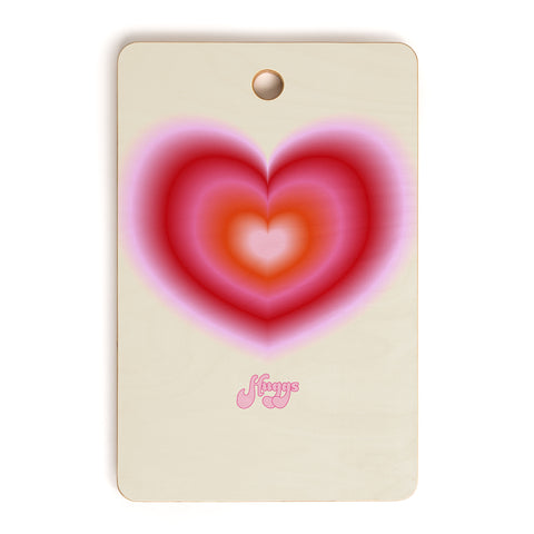 Ana Rut Bre Fine Art pink love heart I Cutting Board Rectangle