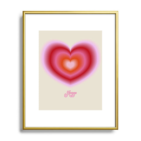 Ana Rut Bre Fine Art pink love heart I Metal Framed Art Print