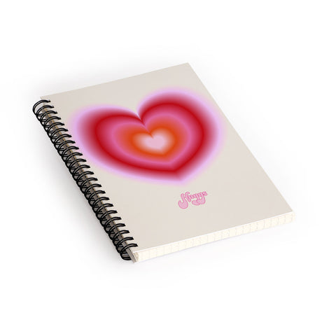 Ana Rut Bre Fine Art pink love heart I Spiral Notebook