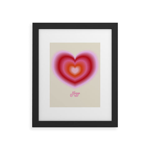 Ana Rut Bre Fine Art pink love heart I Framed Art Print