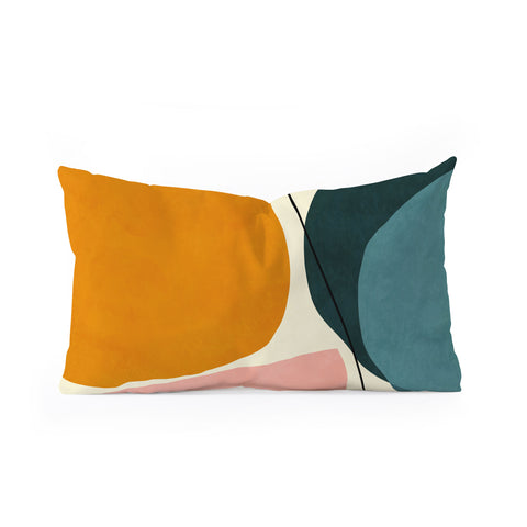 Ana Rut Bre Fine Art shapes geometric minimal paint Oblong Throw Pillow