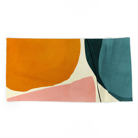 Ana Rut Bre Fine Art shapes geometric minimal paint Beach Towel