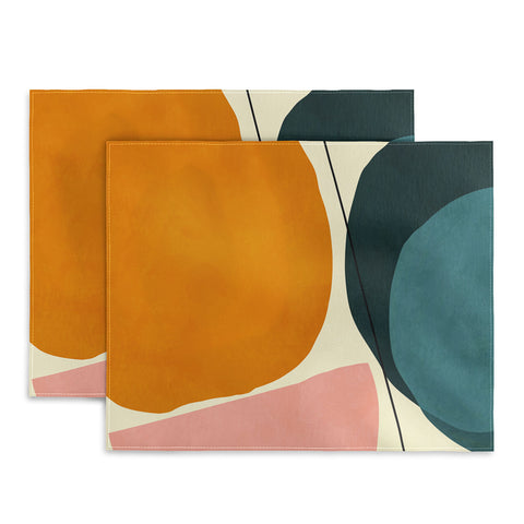Ana Rut Bre Fine Art shapes geometric minimal paint Placemat