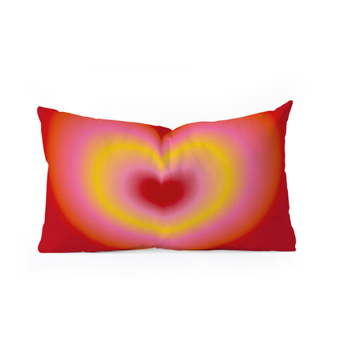 Ana Rut Bre Fine Art valentine red Oblong Throw Pillow