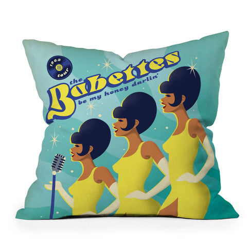 Anderson Design Group 1960s Babettes Outdoor Throw Pillow