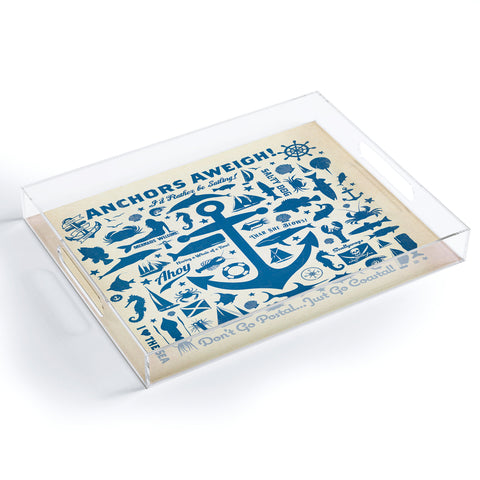 Anderson Design Group Anchors Aweigh Acrylic Tray