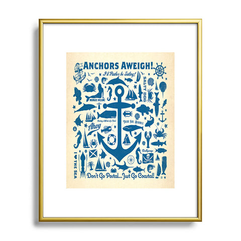 Anderson Design Group Anchors Aweigh Metal Framed Art Print