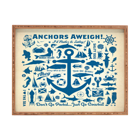 Anderson Design Group Anchors Aweigh Rectangular Tray