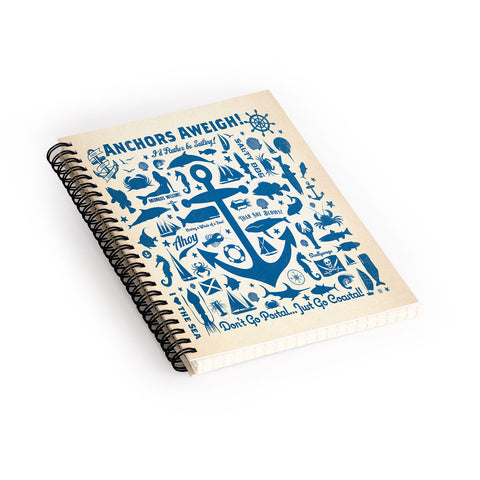 Anderson Design Group Anchors Aweigh Spiral Notebook