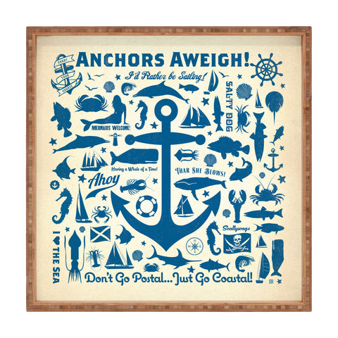 Anderson Design Group Anchors Aweigh Square Tray