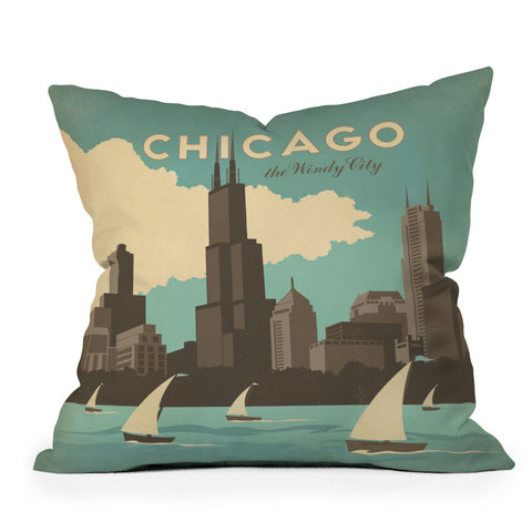 Anderson Design Group Chicago Outdoor Throw Pillow