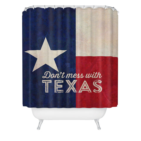 Anderson Design Group Dont Mess With Texas Flag Shower Curtain