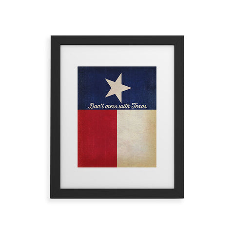 Anderson Design Group Dont Mess With Texas Flag Framed Art Print