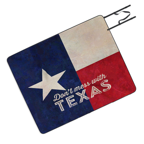 Anderson Design Group Dont Mess With Texas Flag Picnic Blanket