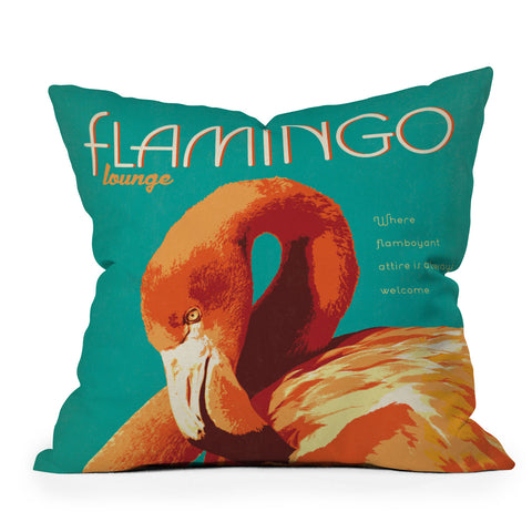 Anderson Design Group Flamingo Lounge Outdoor Throw Pillow