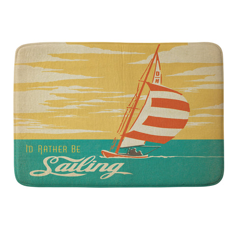 Anderson Design Group I Would Rather Be Sailing Memory Foam Bath Mat