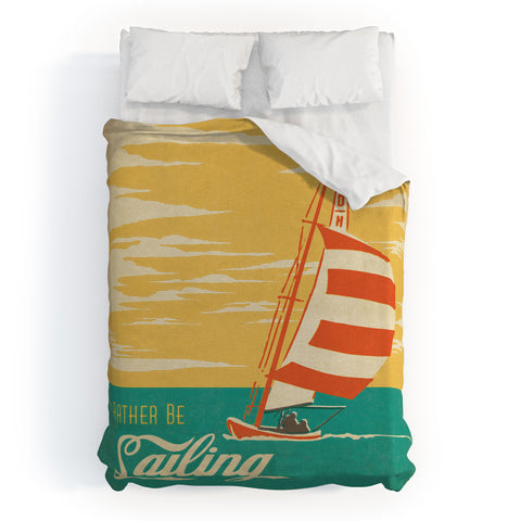 Anderson Design Group I Would Rather Be Sailing Duvet Cover