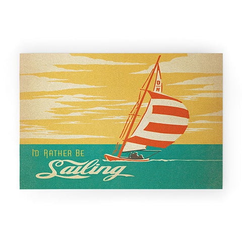 Anderson Design Group I Would Rather Be Sailing Welcome Mat