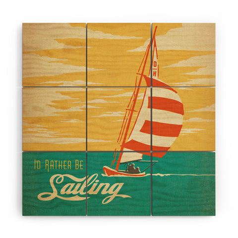 Anderson Design Group I Would Rather Be Sailing Wood Wall Mural