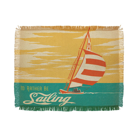 Anderson Design Group I Would Rather Be Sailing Throw Blanket