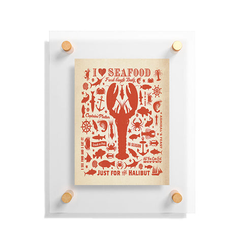 Anderson Design Group Lobster Pattern Floating Acrylic Print