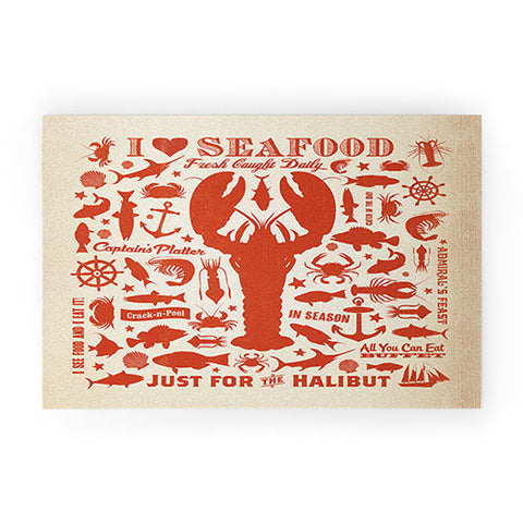 Anderson Design Group Lobster Pattern Welcome Mat
