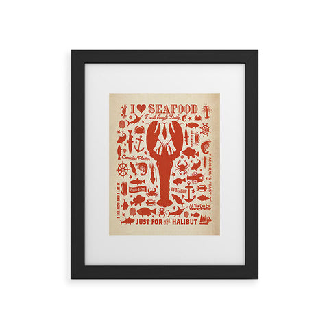 Anderson Design Group Lobster Pattern Framed Art Print