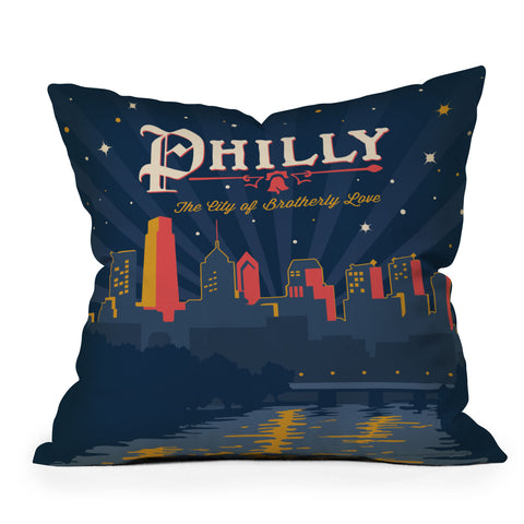Anderson Design Group Philly Outdoor Throw Pillow
