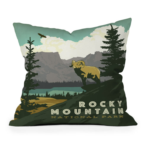 Anderson Design Group Rocky Mountain National Park Outdoor Throw Pillow
