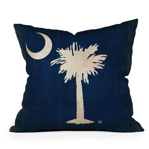 Anderson Design Group Rustic South Carolina State Flag Outdoor Throw Pillow