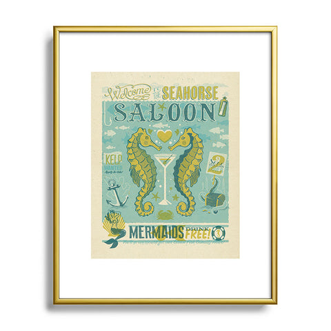 Anderson Design Group Seahorse Saloon Metal Framed Art Print