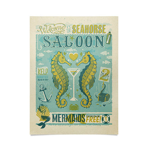 Anderson Design Group Seahorse Saloon Poster
