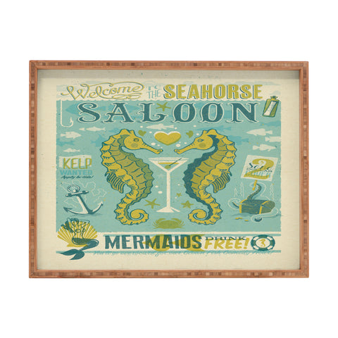 Anderson Design Group Seahorse Saloon Rectangular Tray