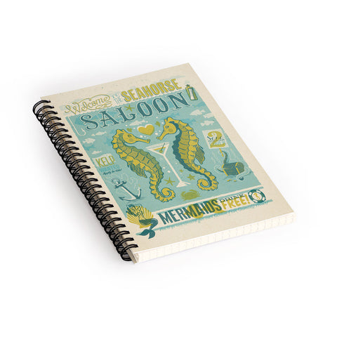 Anderson Design Group Seahorse Saloon Spiral Notebook