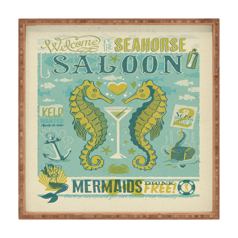 Anderson Design Group Seahorse Saloon Square Tray