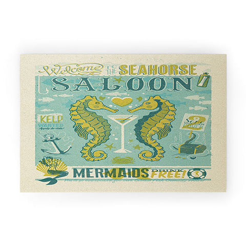 Anderson Design Group Seahorse Saloon Welcome Mat