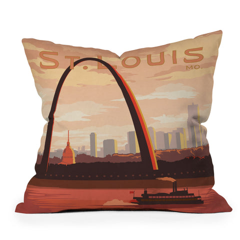 Anderson Design Group St Louis Outdoor Throw Pillow