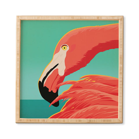 Anderson Design Group Tropical Flamingo Framed Wall Art