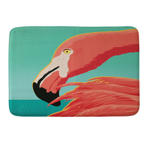 Anderson Design Group Tropical Flamingo Memory Foam Bath Mat