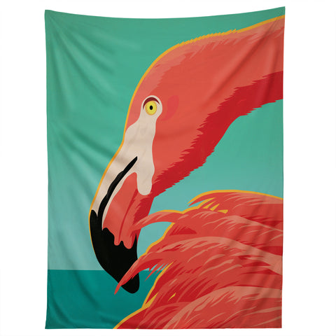 Anderson Design Group Tropical Flamingo Tapestry