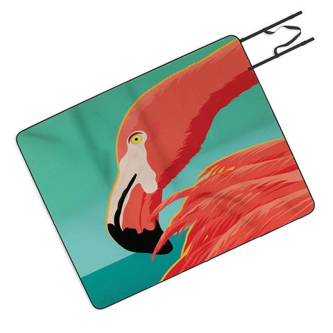 Anderson Design Group Tropical Flamingo Picnic Blanket