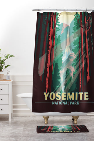 Anderson Design Group Yosemite National Park Shower Curtain And Mat