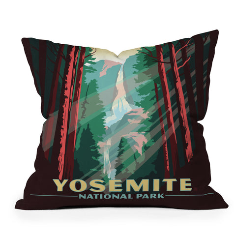 Anderson Design Group Yosemite National Park Throw Pillow