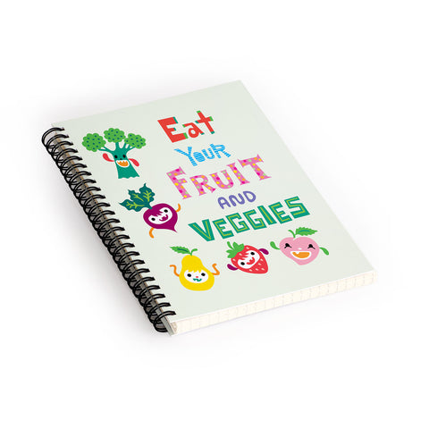 Andi Bird Eat Your Fruit and Veggies Spiral Notebook