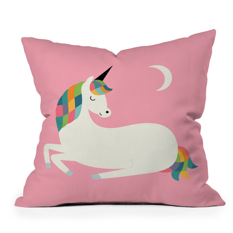 Andy Westface Unicorn Happiness Outdoor Throw Pillow