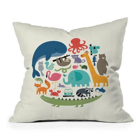 Andy Westface We Are One Outdoor Throw Pillow