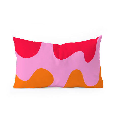 Angela Minca Abstract modern shapes 2 Oblong Throw Pillow