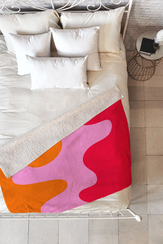 Angela Minca Abstract modern shapes 2 Fleece Throw Blanket